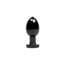 Chakrubs Xaga Root Obsidian Plug, a sleek black obsidian anal plug for sensual exploration and chakra activation.