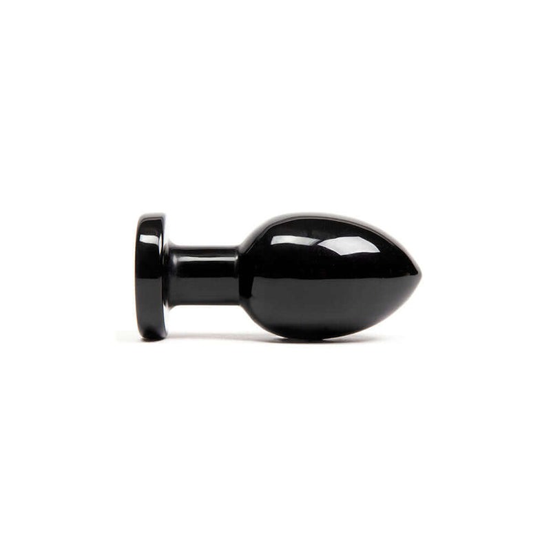 Chakrubs Xaga Root Obsidian Plug, a black obsidian anal plug designed to awaken your root chakra.