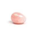 Chakrubs Heart Yoni Egg Rose Quartz drilled, a hand-carved rose quartz crystal egg for pelvic floor strength and emotional healing.