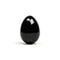 Chakrubs Xaga Yoni Egg Obsidian non-drilled, a polished black obsidian yoni egg for mindfulness and energy work.