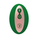 FemmeFunn Bougie Anal Plug Rose Gold shown in green with control buttons for luxury anal play.