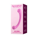 FemmeFunn Aluna Dual Stimulating Arc Vibrator Pink packaging showing innovative design and features.