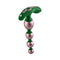 FemmeFunn Bougie Beads Rose Gold anal toy with sleek green handle and pink beads for indulgent pleasure.