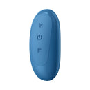 Luv Inc WS38 Wavy Strap On Luv Vibe Blue remote control with blue finish and vibration settings.
