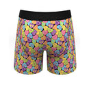 Shinesty Candy Crush Ball Hammock Pouch Underwear Large with colorful candy hearts print.