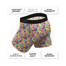Shinesty Candy Crush Ball Hammock Pouch Underwear Large with colorful candy hearts print and supportive fit.