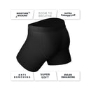 Shinesty Black Tuxedo Ball Hammock Pouch Underwear 2XL showcasing moisture-wicking and ultra-supportive features.