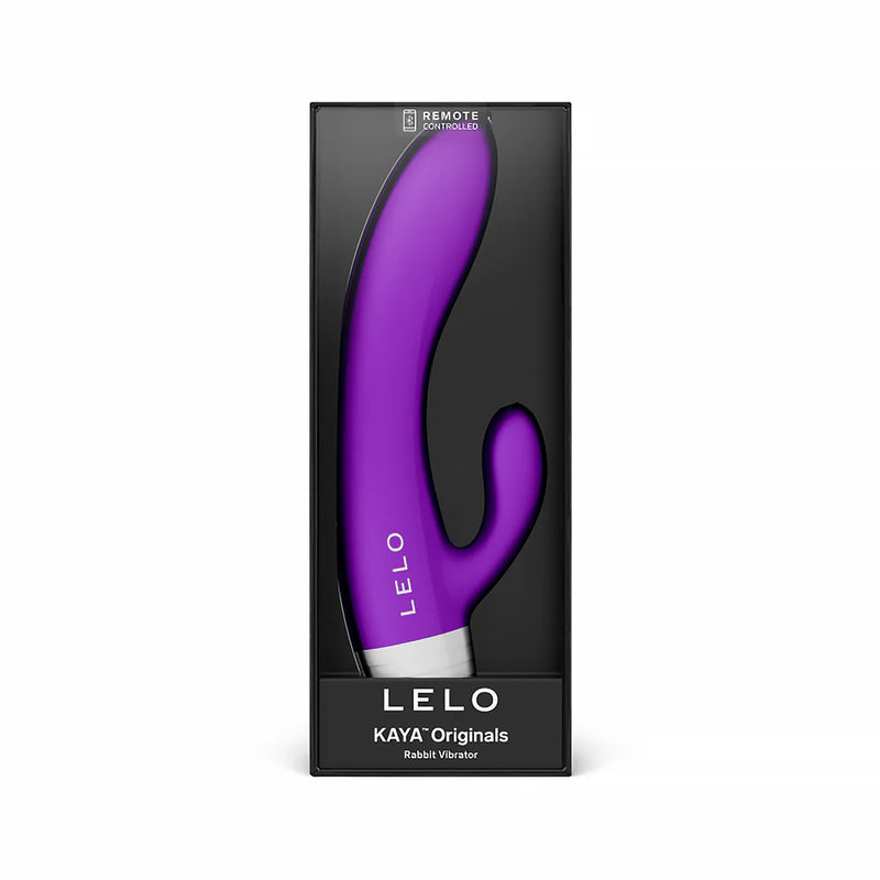 LELO KAYA Originals Rabbit Vibrator in sleek purple packaging, designed for deep, blended pleasure.