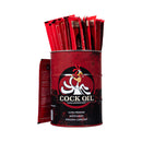 Cock Oil Water-Based Lube Collector's Drum 25 Foil Packets in a playful branded packaging.
