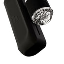 The Handy 2 Pro Automatic Hands-Free Stroker close-up of sleek black design with transparent sleeve.