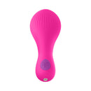 FemmeFunn Solia Flat Tip Bullet Vibrator Pink with ribbed design for enhanced stimulation and compact flat tip.