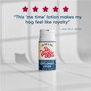 Dr Tuggs Gentleman's Masturbation Lotion 3.4 Oz bottle with quote about its smooth and enjoyable use.