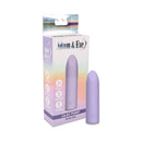 Adam & Eve Lilac Point Bullet Vibe in packaging showcasing its angled design and soft silicone finish.