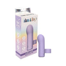Adam & Eve Lust Loop Bullet Finger Vibe in purple packaging with silicone finger vibe.