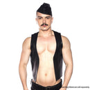 Prowler RED Triangle Cap Large 59 cm Black worn at a jaunty angle with a confident expression.