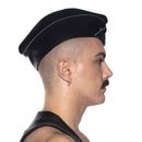 Prowler RED Triangle Cap Grey Extra Large worn by a model in profile view with a sleek look.