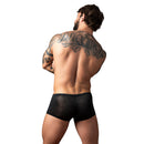 Male Power Kilauea Limited Edition Mini Short Black L showcased on model from behind, highlighting modern design.