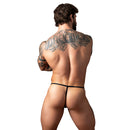 Male Power Kilauea Limited Edition G-String Black One Size on a model showing minimal coverage and bold style.