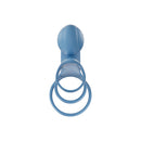 Svibe Snail Jovi Arc Couples Ring Blue Haze top view showing its unique contoured design.