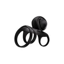 Svibe Snail Jovi Arc Couples Ring Noir Haze displayed from the side, showcasing its unique contoured design.