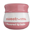 Sweetums Flavored Lip Balm Cherry in a stylish pink container for hydration and shine.