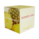 Sweetums Flavored Lip Balm Pineapple packaging with pineapple slices, 9.5g of moisturizing flavored lip balm.