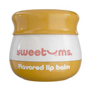 Sweetums Flavored Lip Balm Mango jar showcasing its tropical mango flavor and glossy formula.