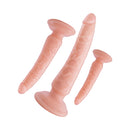 Nasstoys Trio Supreme Silicone Dildo Training Kit Beige three-piece silicone dildo set in varying sizes for confident exploration.
