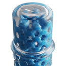The Handy Mod Collection Core Sleeve Clear Blue, featuring a modern design with a hexagonal pattern for enhanced pleasure.