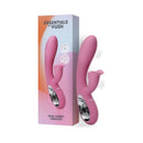 Vush Essentials Dual Rabbit Vibrator in pink packaging, designed for G-spot and clitoral stimulation.