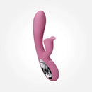 Vush Essentials Dual Rabbit Vibrator in pink, designed for G-spot and clitoral stimulation with dual motors.