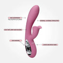 Vush Essentials Dual Rabbit Vibrator featuring 100% waterproof design, silky soft silicone, and 36 mix-and-match vibes.