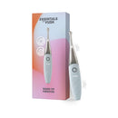 Vush Essentials Wand Tip Vibrator with sleek design and packaging showcasing features for targeted pleasure.