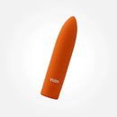 Vush Essentials Bullet Vibrator in orange, compact design ideal for pleasure anytime, featuring multiple vibration modes.