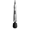 Doxy Die Cast Max Plug-in Wand Massager Silver designed for deep, controlled vibrations with a sleek silver finish.