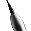 Doxy Die Cast Max Plug-in Wand Massager Silver power cord connection detail close-up.