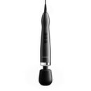 Doxy Die Cast Max Plug-in Wand Massager Black with power control buttons and flexible head for enhanced performance.