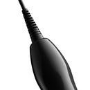 Doxy Die Cast Max Plug-in Wand Massager Black power cord close-up for continuous performance.
