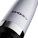 Close-up of Doxy logo on the Doxy Die Cast Max Cordless Wand Massager White, featuring sleek design and quality craftsmanship.