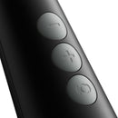 Close-up of control buttons on Doxy Die Cast Compact Cordless Wand Massager Black for easy operation.