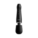 Doxy Go Travel-sized Wand Massager Black features a sleek, compact design perfect for travel and discreet use.