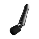 Doxy Go Travel-sized Wand Massager Black features sleek design and powerful performance in a compact form.