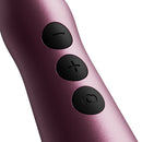 Close-up of controls on Doxy Go Travel-sized Wand Massager Pink, showing buttons for power and intensity adjustment.