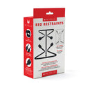 Me You Us Under Mattress Bed Restraints packaging featuring adjustable cuff straps and soft velvet materials.