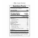 Nutrition facts for Little Genie Cunt Candy 5 Piece Bag 100 Piece Display showing calories and ingredients.