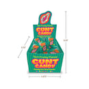 Little Genie Cunt Candy 5 Piece Bag 100 Piece Display with colorful packaging for fun and zesty tart flavor.