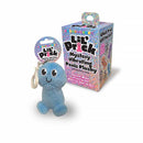 Lil Pricks Mystery Box Plush Penis Keychain Charm featuring a soft blue plush character and mystery box packaging.