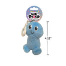 Lil Pricks Mystery Box Plush Penis Keychain Charm in soft blue, fun accessory for collectors and cheeky gifts.