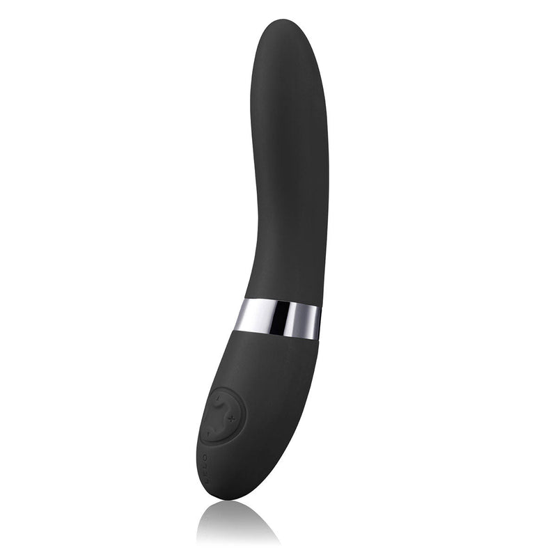 LELO Elise 2 Dual Powered Massager Black in sleek black design showcasing its elegant shape and deeper vibrations.