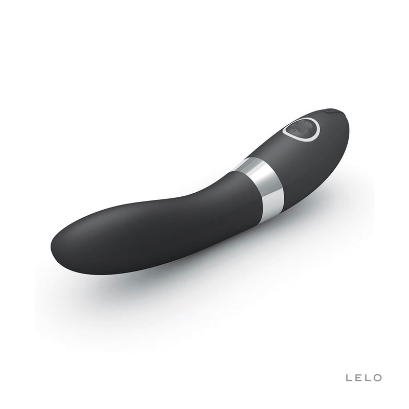 LELO Elise 2 Dual Powered Massager Black showcasing its sleek silhouette and elegant design.